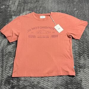 Jason Scott Women Boyfriend Graphic Tee W109LJ Red size Small NWT